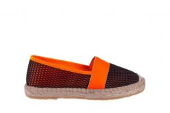 Espadryle Bayla-115 104130 Naranja, Czarny/ Pomarańczowy, Materiał - 40. Brązowe espadryle damskie Bayla, bez wzorów, z materiału, bez obcasa, bez zapięcia. W wyprzedaży za 62.10 zł.