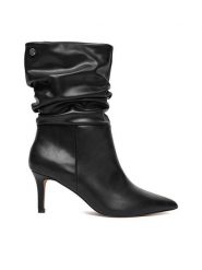 Nine West Botki CEO-SAMIRA-01 Czarny. Czarne botki damskie Nine West, z materiału, bez obcasa, na szpilce, bez zapięcia. Za 269.99 zł.