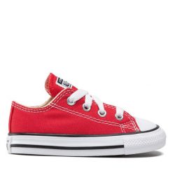 Trampki Converse. Czerwone półbuty dziewczęce Converse, bez wzorów, retro, bez zapięcia. Za 159.99 zł.
