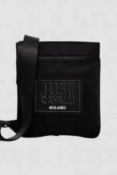 JUST CAVALLI Czarna torba Range Institutional Logo. Czarne saszetki męskie Just Cavalli. W wyprzedaży za 369.99 zł.