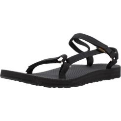 Sandały TEVA W ORIGINAL UNIVERSAL SLIM Czarny. Czarne obuwie sportowe damskie Teva, bez wzorów, z tkaniny, bez obcasa, bez zapięcia. Za 188.90 zł.