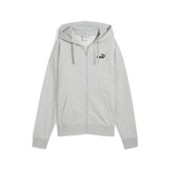 Damska rozpinana bluza z kapturem i małym logo ESS Comfort PUMA. Czarne bluzy damskie Puma, s, bez wzorów, z dzianiny, z kapturem. Za 222.15 zł.