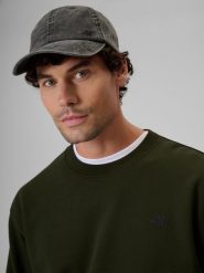 4F Czapka z daszkiem strapback męska - czarna S/M (58cm). Czarne czapki i kapelusze męskie 4f, bez wzorów, z bawełny, klasyczne. Za 69.99 zł.
