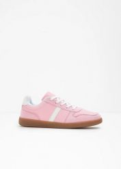 Sneakersy w stylu retro. Czerwone obuwie sportowe damskie bonprix, bez wzorów. Za 107.99 zł.