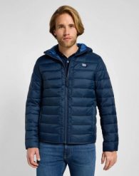 MESKA KURTKA LEE LIGHT PUFFER JKT RIVET NAVY 112355676. Niebieskie płaszcze męskie Lee, na zimę, s, bez wzorów, bez kaptura. Za 299.99 zł.