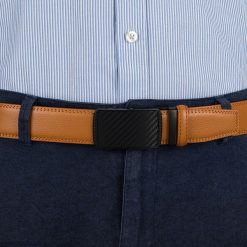 Pasek męski skórzany 3,5 cm klamra automatyczna Beltimore camel 50-554 : Kolory - brązowy, beżowy, Rozmiar pasków - r.110-125 cm. Brązowe paski damskie bez wzorów, ze skóry, wizytowe. Za 64.99 zł.