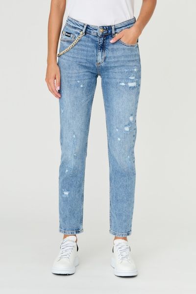 JUST CAVALLI Błękitne damskie jeansy Super Slim Chain, Rozmiar 26. Niebieskie jeansy damskie Just Cavalli. W wyprzedaży za 699.99 zł.