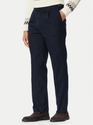 BOSS Chinosy H-Perino 50572014 Granatowy Tapered Fit. Niebieskie eleganckie spodnie męskie Boss, m, bez wzorów, z bawełny. Za 764.99 zł.
