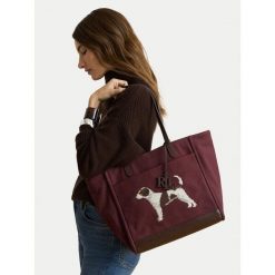 Torebka LAUREN RALPH LAUREN. Czerwone torebki do ręki damskie Lauren Ralph Lauren, bez wzorów, bez dodatków. Za 1,499.00 zł.
