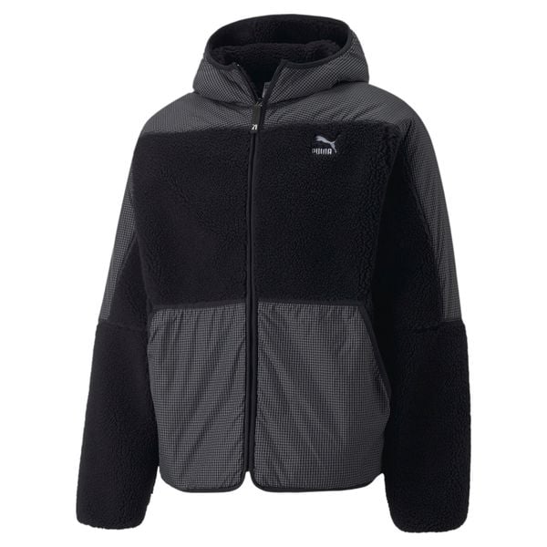 Kurtka z kapturem Puma Sherpa. Czarne kurtki męskie Puma, xs, bez wzorów, z materiału, z kapturem. Za 311.75 zł.