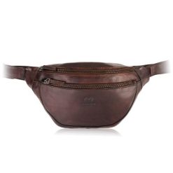 Saszetka męska nerka skórzana na pas brązowa Paolo Peruzzi SL-04-BR. Brązowe saszetki męskie z materiału, casualowe. Za 199.00 zł.