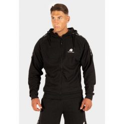 Harvey Z kapturem Kurtka dresowa - Czarny. Czarne kurtki męskie GORILLA WEAR, bez wzorów, z dresówki, na fitness i siłownię. Za 296.00 zł.