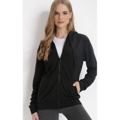 Czarna Bluza z Kapturem Zapinana na Suwak Argis. Czarne bluzy damskie Born2be, l, bez wzorów, z dzianiny, z kapturem. Za 39.99 zł.