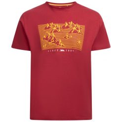 T-shirt Trespass Manny. Czerwone t-shirty męskie Trespass, l, bez wzorów, z bawełny, klasyczne, bez kołnierzyka. Za 127.00 zł.