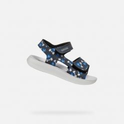 Sandały dla chłopca Geox Lightfloppy C. Niebieskie sandały chłopięce Geox, z gumy, bez zapięcia. Za 163.50 zł.