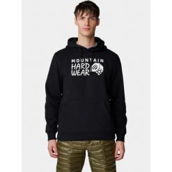 Bluza męska z kapturem Mountain Hardwear MHW Logo PO. Czarne bluzy męskie Mountain Hardwear, m, bez wzorów, z bawełny, z kapturem. Za 379.00 zł.