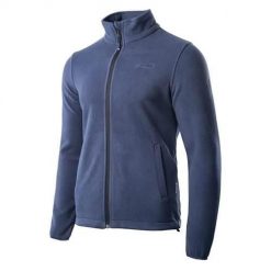 Bluza sportowa męska Hi-Tec Henis. Niebieskie bluzy męskie Hi-tec, m, bez wzorów, bez kaptura. Za 164.18 zł.