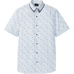 Koszula z krótkim rękawem w kwiaty bonprix biało-ciemnoniebieski w kwiaty. Koszule męskie marki bonprix. Za 74.99 zł.