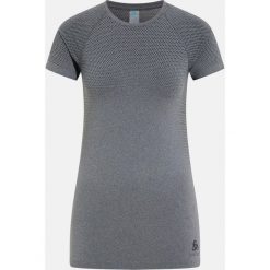 Koszulka termoaktywna z krótkim rękawem damska Odlo PERFORMANCE LIGHT ECO. Szare koszulki sportowe damskie Odlo, bez wzorów, bez kołnierzyka, bez ramiączek, na fitness i siłownię. W wyprzedaży za 220.99 zł.