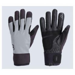 Odblaskowe rękawice zimowe BBB Cycling ColdShield. Szare rękawiczki damskie BBB CYCLING, na zimę, bez wzorów, sportowe. Za 238.50 zł.