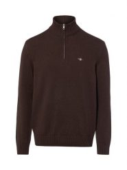 Gant sweter bez rękawów z dzianiny Mężczyźni Bawełna brązowy, L. Brązowe swetry przez głowę męskie GANT, l, bez wzorów, z bawełny, bez kołnierzyka. Za 699.95 zł.