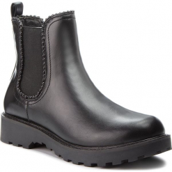 Sztyblety GUESS - FLNOL3 ELE10 BLACK. Czarne kozaki damskie Guess, z materiału. Za 559.00 zł.