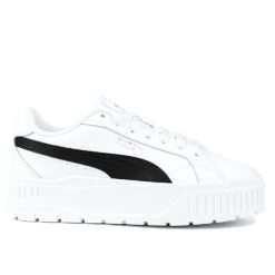 Buty sportowe damskie do chodzenia Puma KARMEN II JR. Białe obuwie sportowe damskie Puma, bez wzorów, trekkingowe. W wyprzedaży za 199.00 zł.