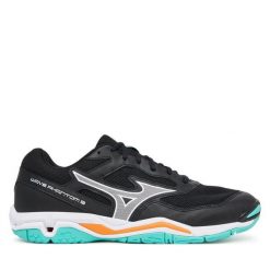 Buty halowe Mizuno. Czarne buty sportowe męskie Mizuno, bez zapięcia, mizuno wave. Za 389.99 zł.