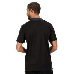Męska Koszulka Polo Contrast. Czarne koszulki polo męskie Regatta, l, bez wzorów, z materiału, bez ramiączek. Za 91.99 zł.