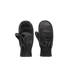 Rękawiczki damskie Barts Bailee. Czarne rękawiczki damskie Barts, bez wzorów, ze skóry, eleganckie. Za 259.50 zł.