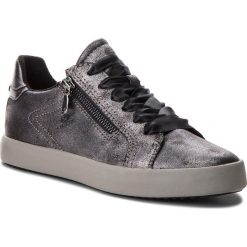 Sneakersy GEOX - B Blomiee B D826HB 0PVNF C0268 Anthracite/Dk Grey. Szare półbuty damskie Geox, bez wzorów, z materiału, bez obcasa, na płaskiej podeszwie, bez zapięcia. W wyprzedaży za 189.00 zł.