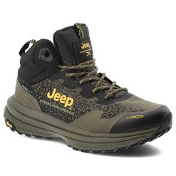 Zielone Trekkingi Jeep Męskie Obuwie W Góry Military. Zielone botki męskie Jeep, bez wzorów, eleganckie, bez zapięcia. Za 629.00 zł.
