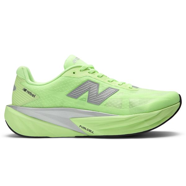 Buty męskie New Balance FuelCell Rebel v5 MFCXLZ5 – zielone. Zielone buty sportowe męskie New Balance, z gumy, bez zapięcia, do biegania. Za 749.99 zł.