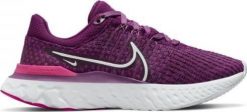 Nike Nike React Infinity Run Flyknit 3 DD3024-500 Fioletowe 38,5. Fioletowe obuwie sportowe damskie Nike, bez wzorów. Za 641.00 zł.