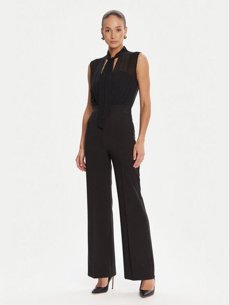 Rinascimento Kombinezon CFC0124921003 Czarny Regular Fit. Czarne sukienki damskie Rinascimento, xl, bez wzorów, z syntetyku, bez kołnierzyka, bez ramiączek. Za 639.99 zł.