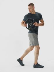 4F Spodenki treningowe regular szybkoschnące męskie - szare 3XL. Szare krótkie spodenki sportowe męskie 4f, m, bez wzorów, z dzianiny, na fitness i siłownię. Za 99.99 zł.
