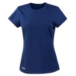 Damska Koszulka Z Krótkim Rękawem Quick Dry Z Krótkim Rękawem. Niebieskie koszulki sportowe damskie SPIRO, m, bez wzorów, sportowe, bez kołnierzyka. Za 58.99 zł.