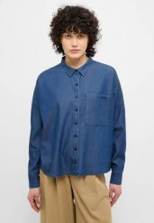 Damska Koszula Mustang Style Ruby Denim Blue 1015420 5000 840. Czerwone bluzki damskie Mustang, l, bez wzorów, z denimu, bez kołnierzyka, bez ramiączek. Za 199.99 zł.