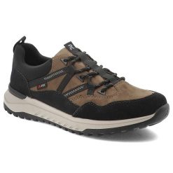 Brązowe Półbuty Rieker Modne Obuwie Męskie. Brązowe półbuty na co dzień męskie Rieker, sportowe, bez zapięcia. Za 390.99 zł.