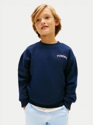 Tommy Hilfiger Bluza KB0KB10255 Granatowy Regular Fit. Niebieskie bluzy dla chłopców Tommy Hilfiger, bez wzorów, z bawełny, bez ramiączek, bez kaptura. Za 249.99 zł.