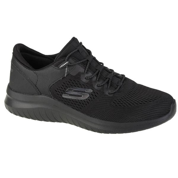 Buty do chodzenia męskie, Skechers Ultra Flex 2.0-Kerlem. Czarne buty sportowe męskie Skechers, z materiału, bez zapięcia, trekkingowe. Za 405.00 zł.