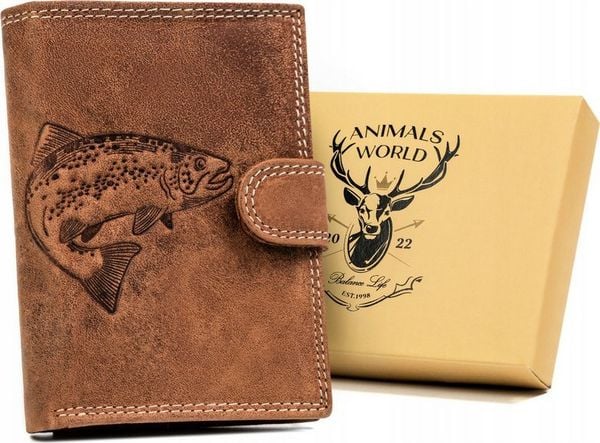 Always Wild Duży, Skórzany Portfel Męski W Orientacji Pionowej Zapinany Na Zatrzask. Portfele męskie Always Wild, bez wzorów. Za 96.19 zł.