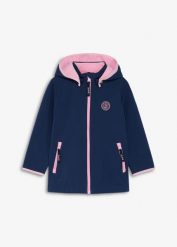 Kurtka softshell marki Luchri z kontrastowymi detalami. Niebieskie kurtki i płaszcze dla dziewczynek bonprix, bez wzorów, z softshellu, bez kaptura. Za 249.99 zł.