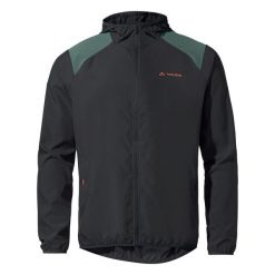 Windbreaker VAUDE Qimsa. Czarne kurtki męskie Vaude, bez wzorów, sportowe, bez kaptura. W wyprzedaży za 359.05 zł.