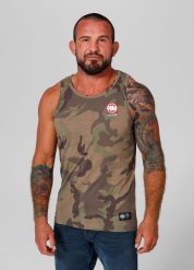 Tank męski Pitbull Top Slim Fit Small Hilltop. Czarne t-shirty męskie PITBULL, na lato, m, z aplikacjami, z bawełny, klasyczne, bez kołnierzyka. Za 89.00 zł.