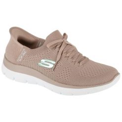 Buty sportowe Sneakersy damskie, Slip-Ins: Summits - New Daily. Brązowe obuwie sportowe damskie Skechers, bez wzorów. Za 369.99 zł.