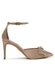 Steve Madden Szpilki Last Dance 11005297 Beżowy. Brązowe szpilki damskie Steve Madden, bez wzorów, z materiału, bez obcasa, bez zapięcia. Za 599.99 zł.