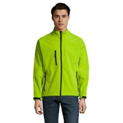 Kurtka Męska Relax Soft Shell. Zielone kurtki męskie SOL'S, m, bez wzorów, sportowe, bez kaptura. Za 217.99 zł.