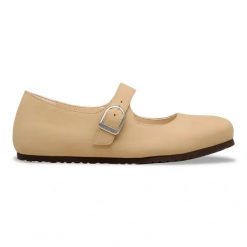 Birkenstock Santa Clarita LENB Pink Clay Baleriny damskie. Białe baleriny damskie Birkenstock, na lato, bez wzorów, z materiału, eleganckie, bez obcasa. Za 549.99 zł.