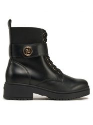 Liu Jo Trzewiki New Nancy Eco 2-1 SA5201 PX241 Czarny. Czarne botki damskie Liu Jo, ze skóry, bez obcasa, na płaskiej podeszwie, bez zapięcia. Za 629.99 zł.